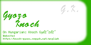 gyozo knoch business card